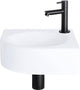 Differnz Ensemble fontaine Cleo - céramique - robinet droit noir mat - 30 x 30 x 10 cm