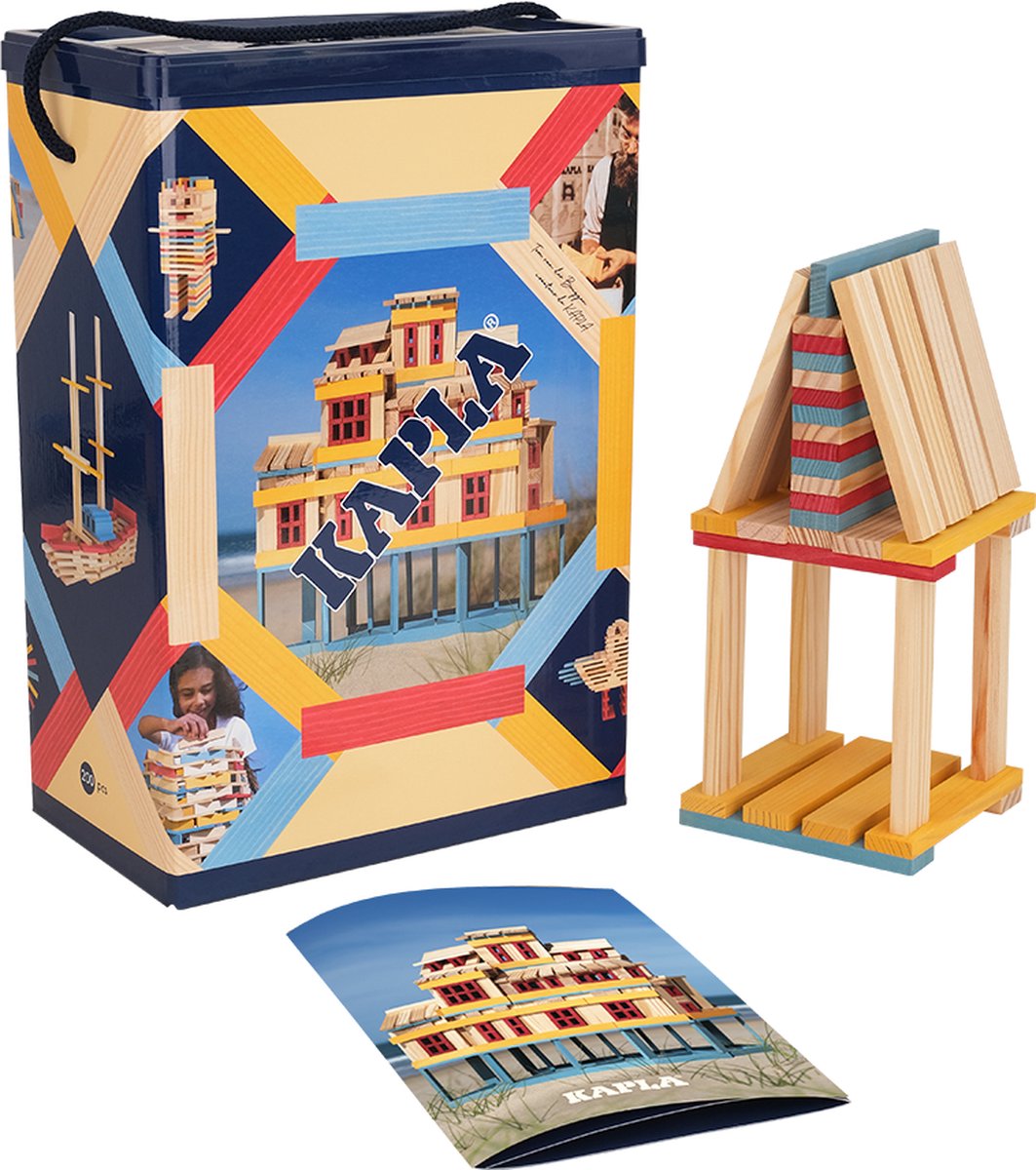 Kapla - tonneau - jouets de construction - boîte d'été - 200 planches