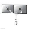 Neomounts DS60-425Wh2 Mount de bureau, 2x 27 pouces 8 kg, pivotage inclinable, 100x100 mm, blanc