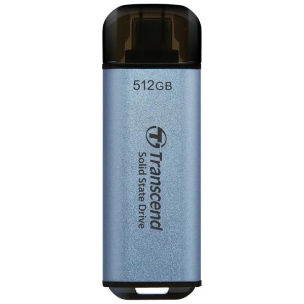 Transcende Transcende TS1TET300C ESD300C SSD externe, 1 To, USB Type-C, 10 Gbit / s, 1050 950 Mb, bleu