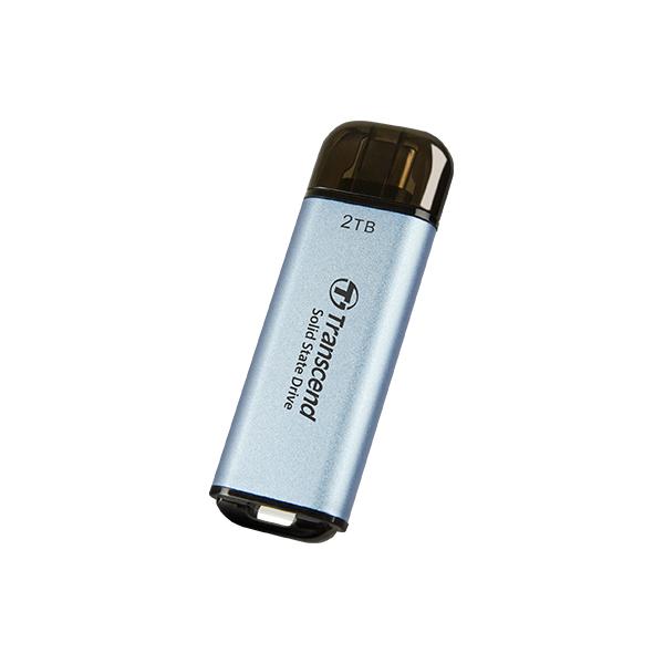 Transcende Transcende TS2TET300C ESD300C SSD externe, 2 To, USB Type-C, 10 Gbit / s, 1050 950 Mb, bleu
