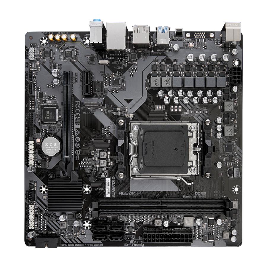 Gigabyte Gigabyte A620M H, MATX, AMD AM5, A620, DDR5, 96 Go, USB 3.2 GEN 1, M.2, GBE LAN