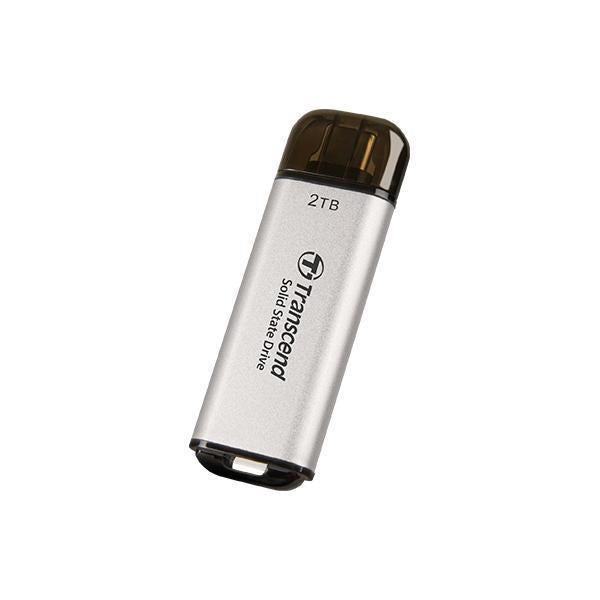 Transcende Transcende TS2TET300S ESD300S SSD externe, 2 To, USB Type-C, 10 Gbit / s, 1050 950 Mb, argent