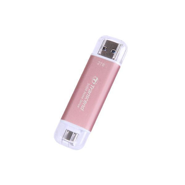Transcende Transcende TS1TET310P ESD310P SSD externe, 1 To, USB 10 Gbps, type C A, 1050 950 Mb, rose