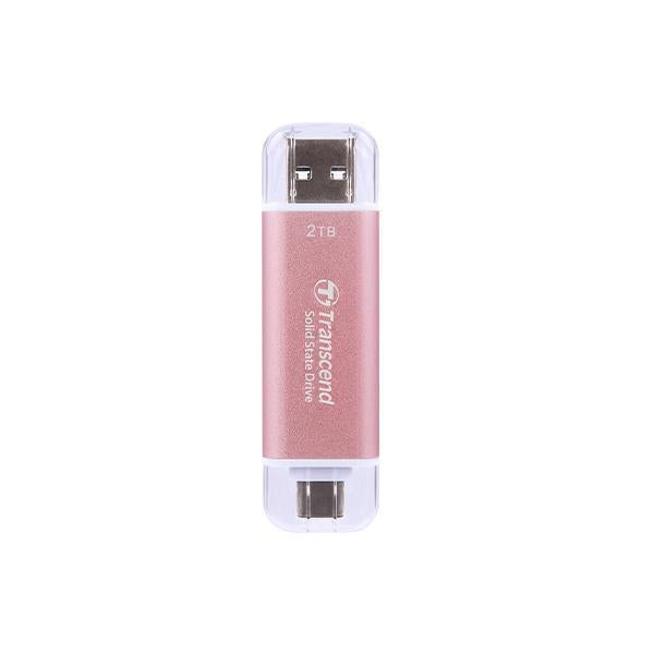 Transcende transcendant TS2TET310P ESD310 SSD externe rose, 2 To, USB 10 Gbit / s, type C A, 1050 950 Mo