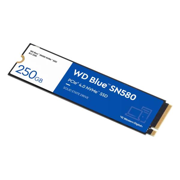 Western Digital WDS250G3B0E SN580 WD Blue SSD, 250 Go, M.2 NVME, PCIE GEN 4X4, 4000 MB S