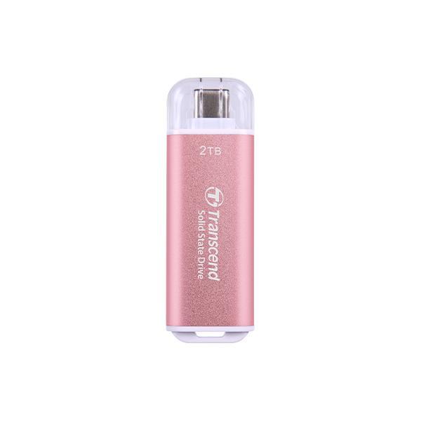 Transcende Transcende TS2TET300P ESD300 SSD externe rose, 2 To, USB Type-C 10 Gbps, 1050 950 MB S MAX