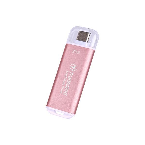 Transcende Transcende TS2TET300P ESD300 SSD externe rose, 2 To, USB Type-C 10 Gbps, 1050 950 MB S MAX