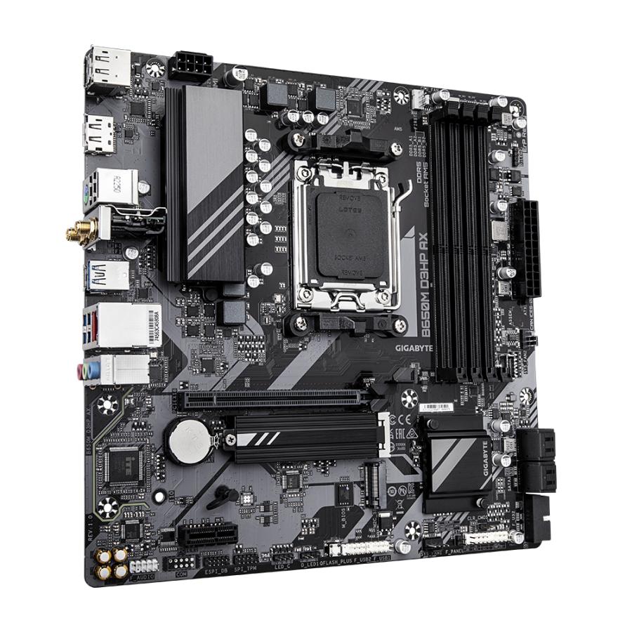 GigaByte B650M D3HP AX B650M D3HP AX, AMD AM5, B650, DDR5, USB 3,2 GEN 1, 2,5 GBE, Wi-Fi 6e