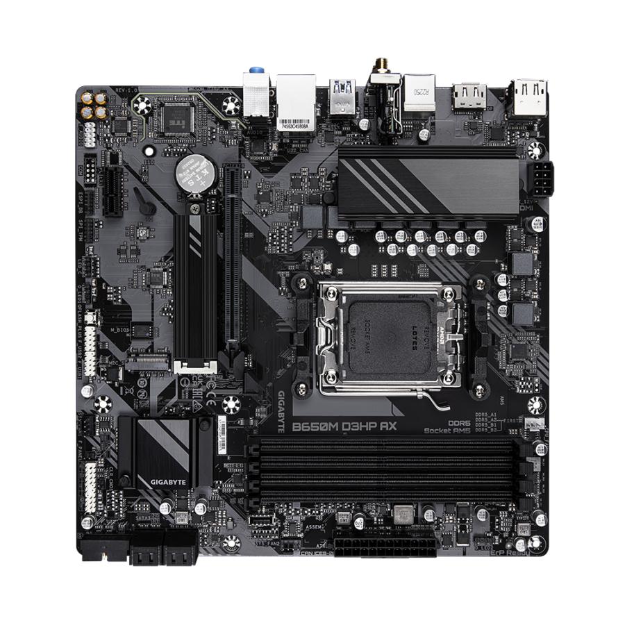 GigaByte B650M D3HP AX B650M D3HP AX, AMD AM5, B650, DDR5, USB 3,2 GEN 1, 2,5 GBE, Wi-Fi 6e