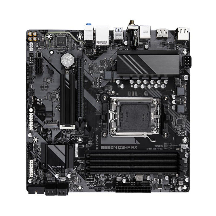 GigaByte B650M D3HP AX B650M D3HP AX, AMD AM5, B650, DDR5, USB 3,2 GEN 1, 2,5 GBE, Wi-Fi 6e