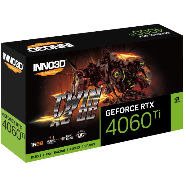 Inno3d Inno3d N406T2-16D6X-17805N GEFORCE RTX 4060 TI TWIN X2OC, 16 Go GDDR6, 128 bits, 2595, 18 Gbps