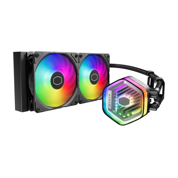 Cooler Master Coler Mlx-D24M-A25PZ-RW Masterliquid 240 Atmos Argb, 4 broches, 2x 120 mm, 690-2500 tr / min