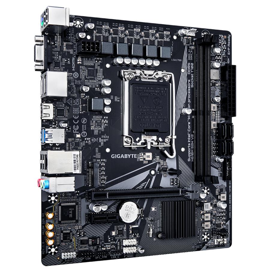 Gigabyte Gigabyte H610M S2H V2 H610M S2H V2 , Intel, LGA1700, DDR5 (5600MHz) GBE LAN, M.2, USB3.2 Gen 1