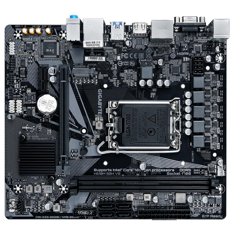 Gigabyte Gigabyte H610M S2H V2 H610M S2H V2 , Intel, LGA1700, DDR5 (5600MHz) GBE LAN, M.2, USB3.2 Gen 1