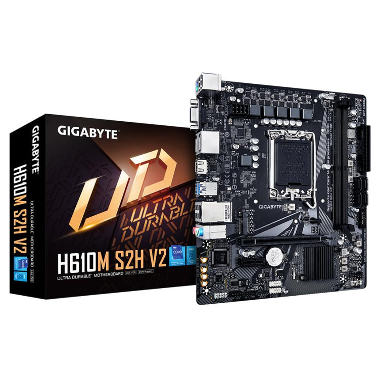 Gigabyte Gigabyte H610M S2H V2 H610M S2H V2 , Intel, LGA1700, DDR5 (5600MHz) GBE LAN, M.2, USB3.2 Gen 1