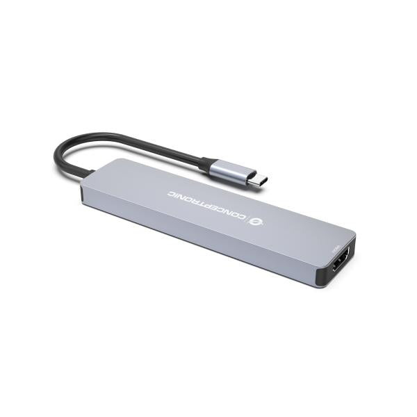 Concepttronic Concepttronic DONN19G 7-en-1 USB 3.2 Gen 1 Station d'accueil, HDMI, USB-A 3.0 x 3, SD, TF MicroSD, 100W
