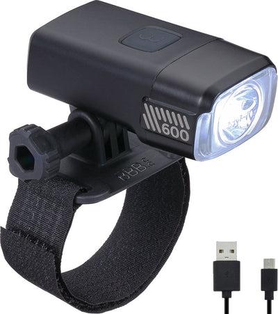 Lampe de casque Bbb cycling aventure strike 600 - lampe de vélo pour casque - éclairage vélo VTT - rechargeable par USB - 600 lumens - batterie longue durée - BLS-162