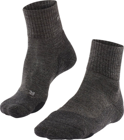 Falke tk2 laine courte anti-ampoules laine épaisse matériau fonctionnel chaussettes de marche hommes gris - taille 42-43