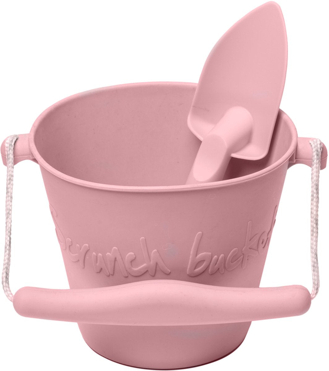 Seau et pelle Scrunch - rose - pliable - recyclable