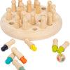 Jeu de mémo de couleurs en bois de petit pied
