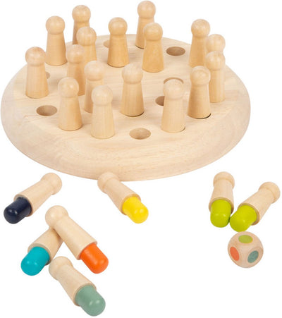 Jeu de mémo de couleurs en bois de petit pied