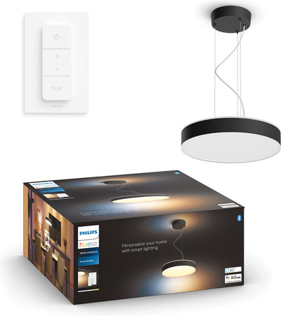 Lampe suspendue Philips Hue Enrave - lumière blanche chaude à froide - noir - 1 variateur