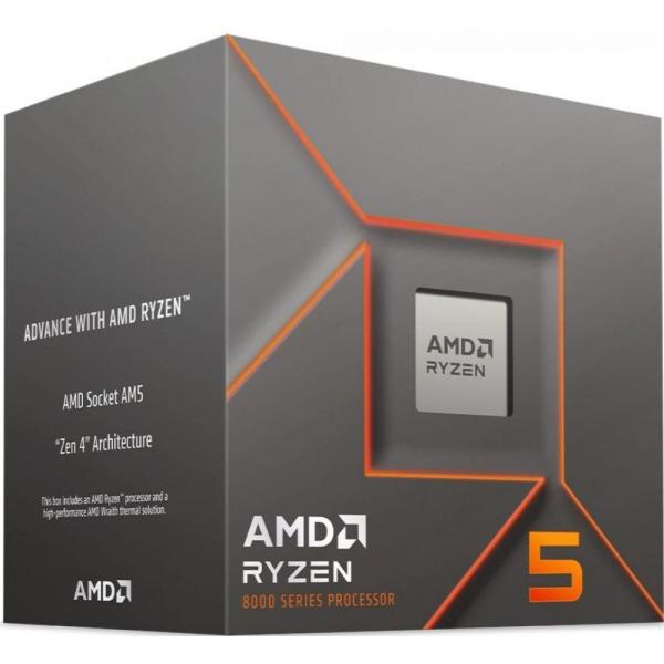 AMD AMD 100-000001591 Ryzen 5 8400F Plateau, AMD AM5, 6-Core HTT, 4,2 4,7 GHz, 16 Mo L3, 65 W