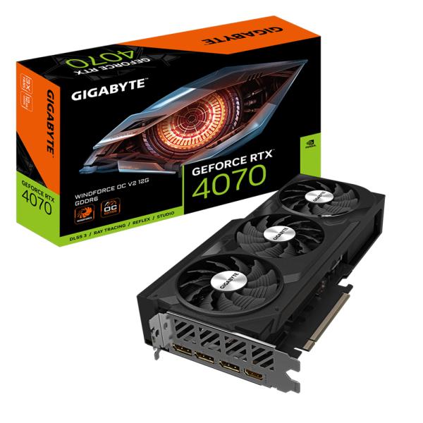 Gigabyte Gigabyte GV-N4070WF3OCV2-12GD GEFORCE RTX 4070 WINDFORCE OC V2 12G, PCIE4.0, 12 Go, GDDR6.192BIT