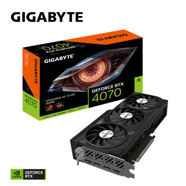 Gigabyte Gigabyte GV-N4070WF3OCV2-12GD GEFORCE RTX 4070 WINDFORCE OC V2 12G, PCIE4.0, 12 Go, GDDR6.192BIT