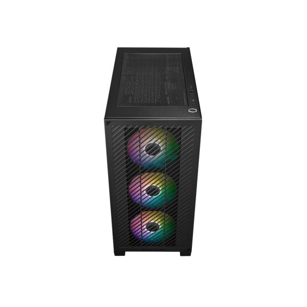 Cooler Master E301-KGNN-S00 Elite 301 Black Argb, ATX, fenêtre, USB 3.2 Gen 1 Type-C, 3x 120 mm Argb
