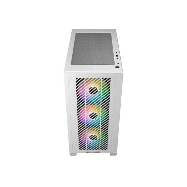 Cooler Master E301-WGNN-S00 Elite 301 White Argb, ATX, fenêtre, USB 3.2 Gen 1 Type-C, 3x 120 mm Argb