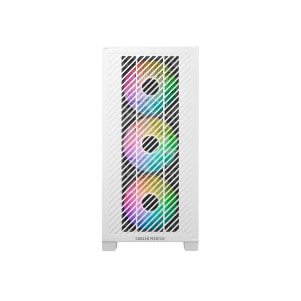 Cooler Master E301-WGNN-S00 Elite 301 White Argb, ATX, fenêtre, USB 3.2 Gen 1 Type-C, 3x 120 mm Argb