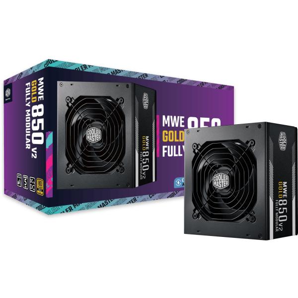 Cooler Master MPE-8501-AADEU MWE GOLD 850 V2 ATX3.1 Black, 850W, 90% @TYP, 120 mm, 4x PCIe 6 + 2