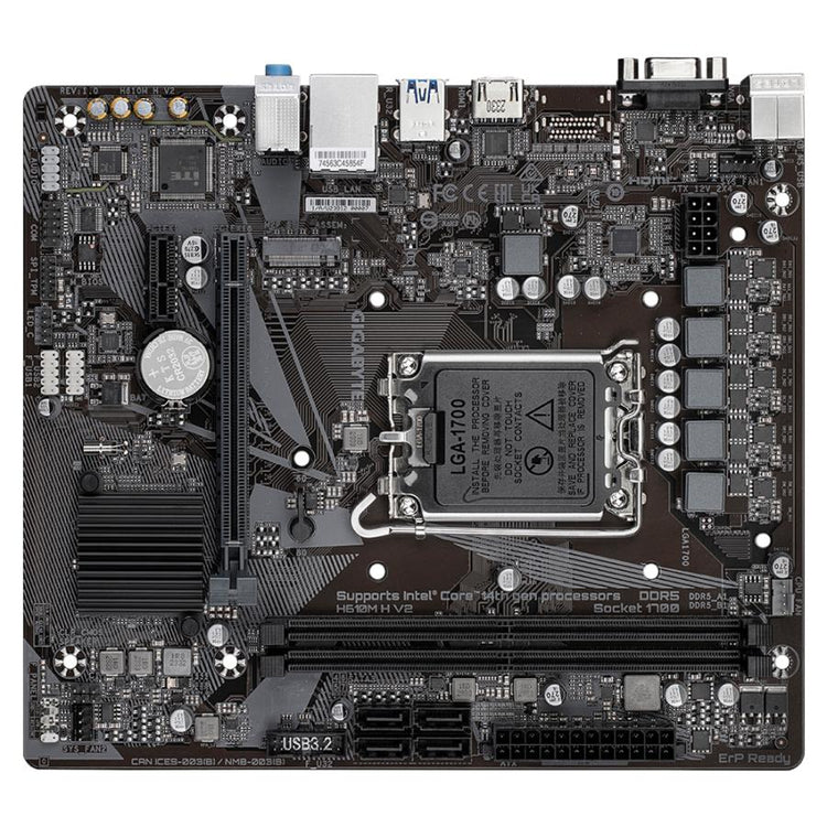 Gigabyte Gigabyte H610M H V2 H610M H V2, MATX, Intel LGA1700, DDR5 5600MHz, M.2, GBE LAN, USB 3.2