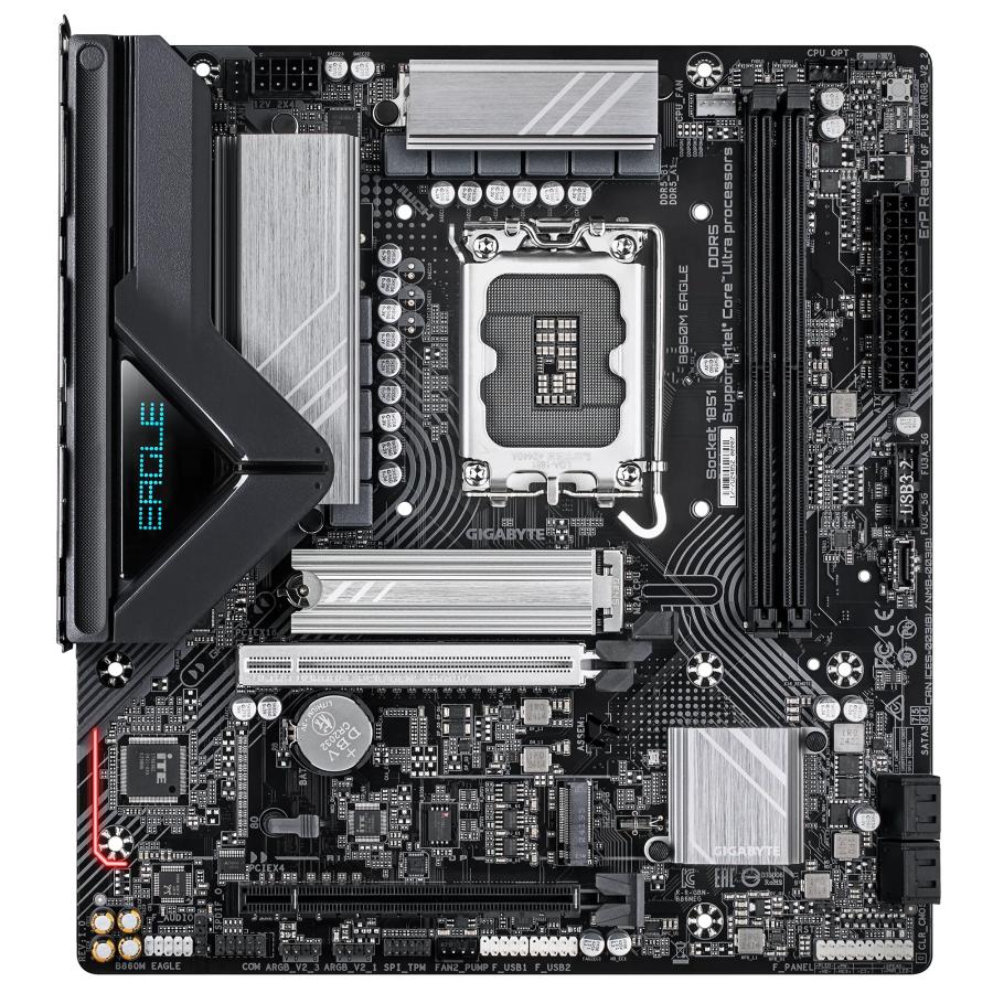 Gigabyte B860m Eagle, MATX, Intel LGA1851, B860, 2X DDR5, 2.5 GBE, USB TYPE-C, PCIE 5.0