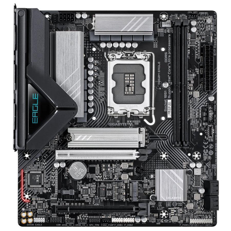 Gigabyte B860m Eagle, MATX, Intel LGA1851, B860, 2X DDR5, 2.5 GBE, USB TYPE-C, PCIE 5.0