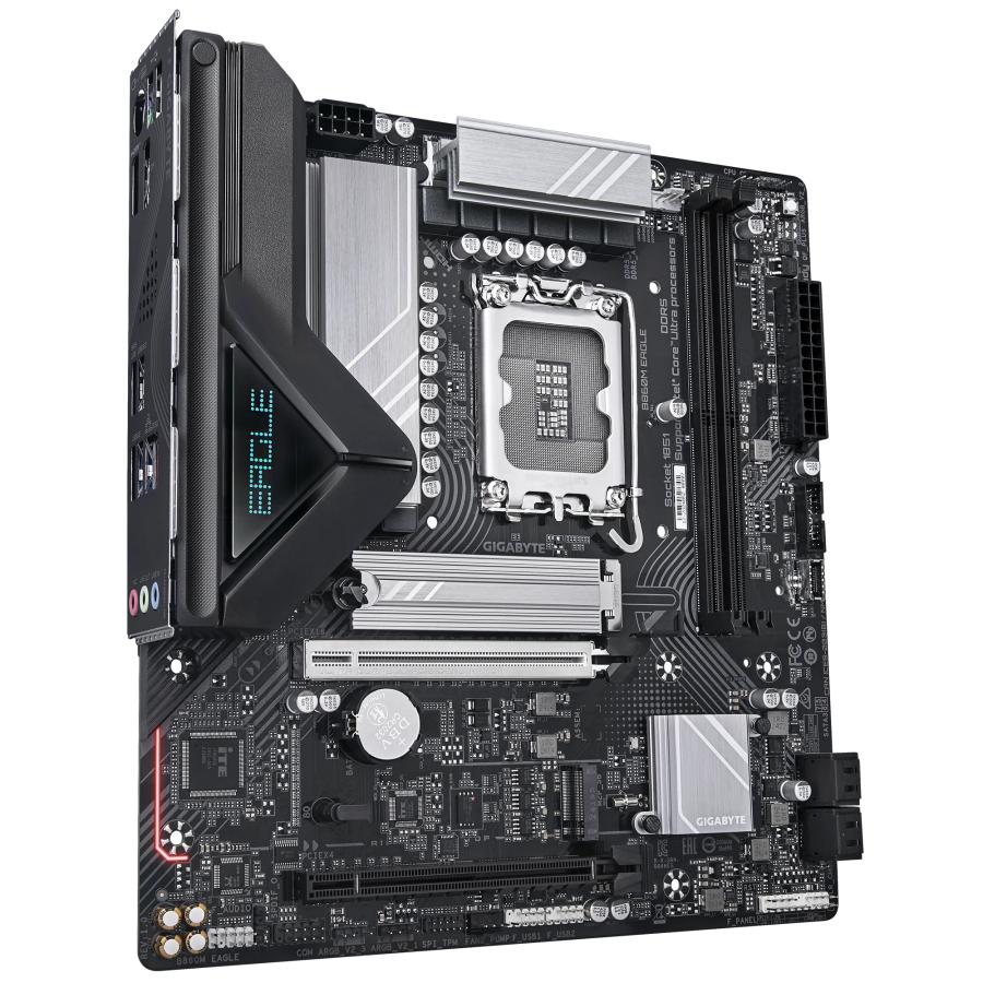 Gigabyte B860m Eagle, MATX, Intel LGA1851, B860, 2X DDR5, 2.5 GBE, USB TYPE-C, PCIE 5.0