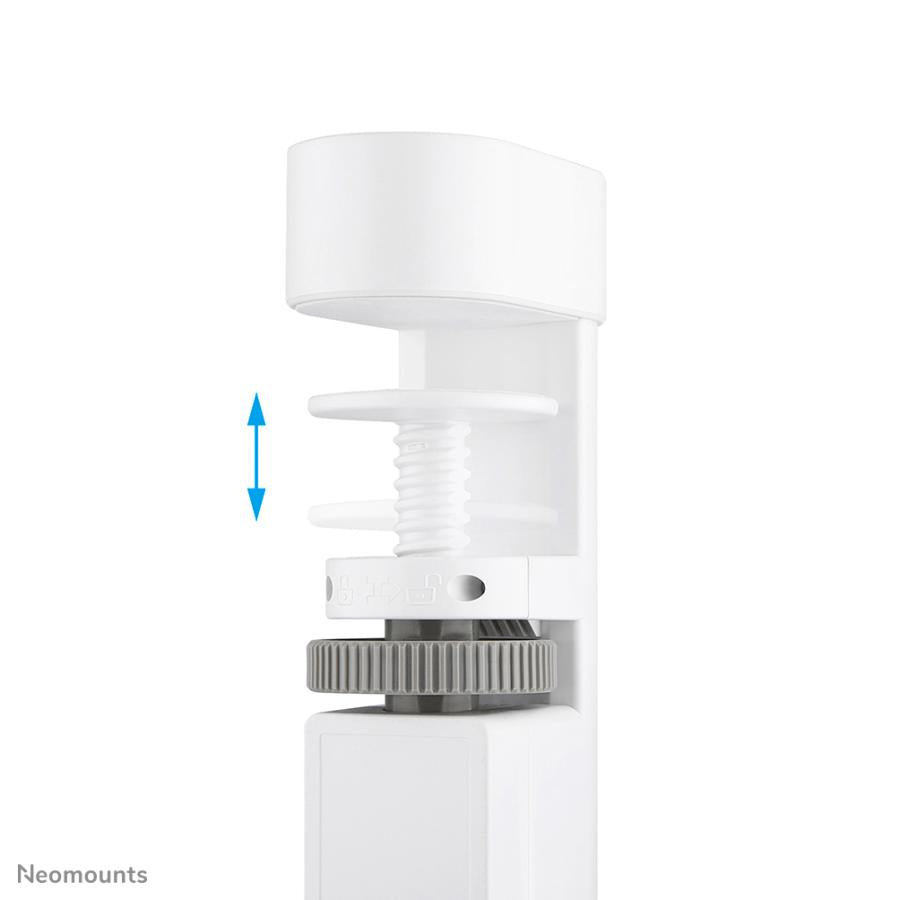 NEOMOUNTS DS22-840WH6 PIOGNE DE BUREAU avec pince, 1,4 m, intérieur, type F, plastique, blanc, livraison de puissance