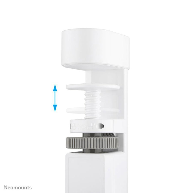 NEOMOUNTS DS22-840WH6 PIOGNE DE BUREAU avec pince, 1,4 m, intérieur, type F, plastique, blanc, livraison de puissance