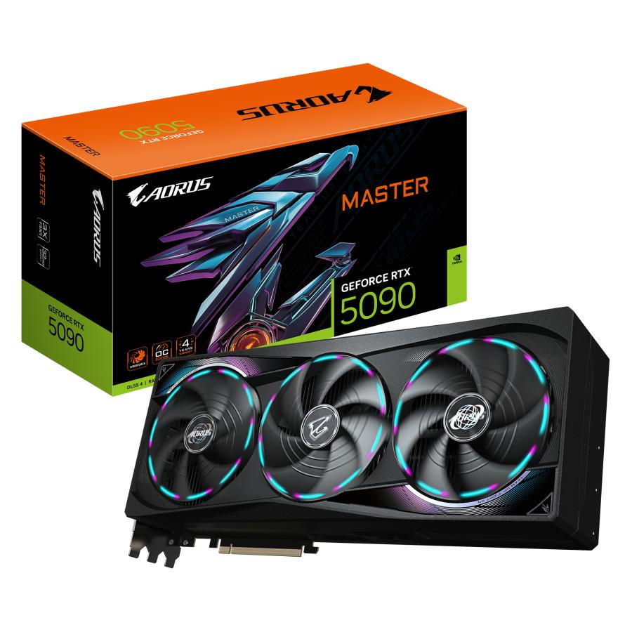 Gigabyte GV-N5090AORUS M-32GD AORUS GEFORCE RTX 5090 MASTER 32G, 32 Go GDDR7, 512 bits