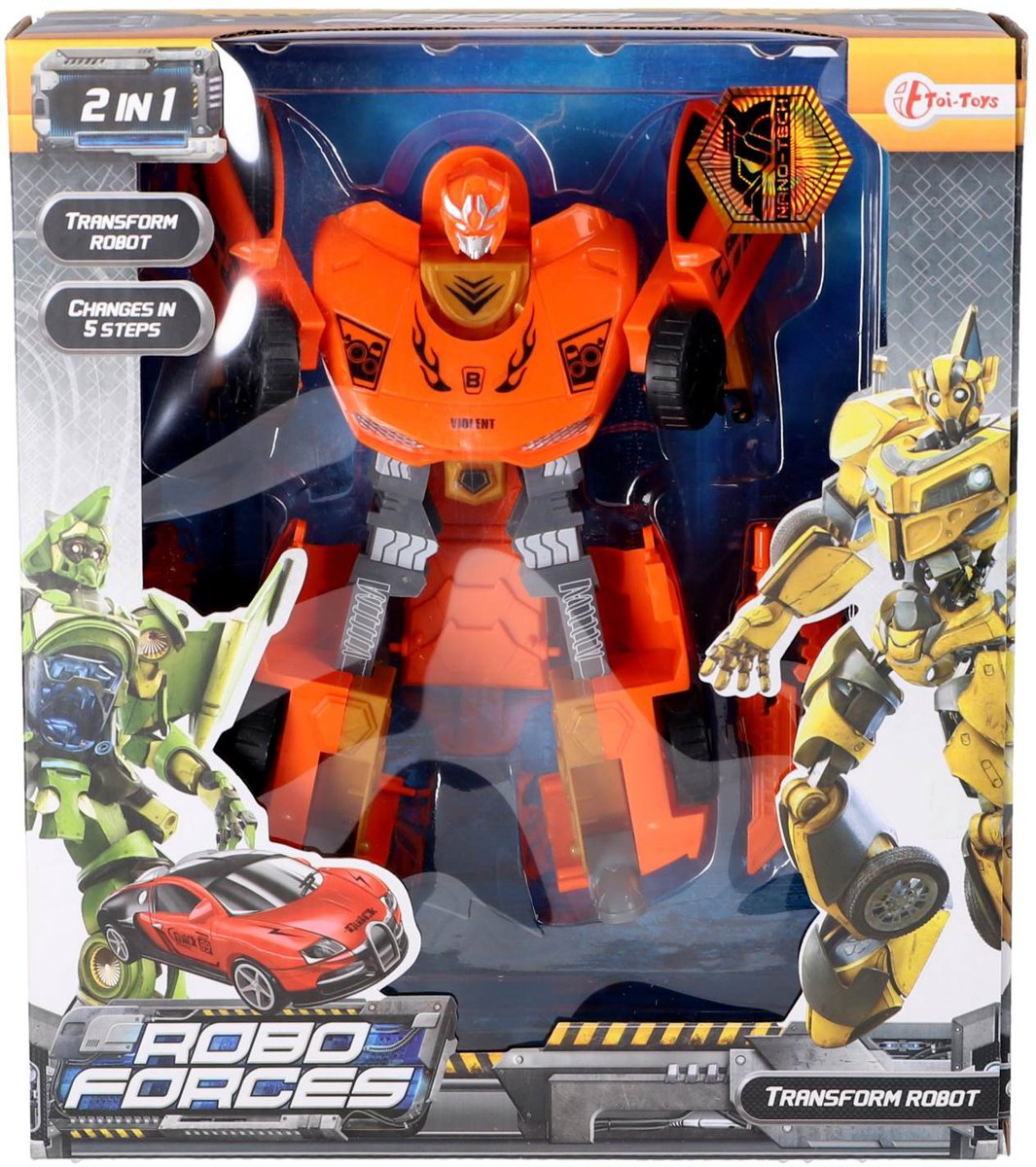 Les roboforces transforment l'auto robot vert