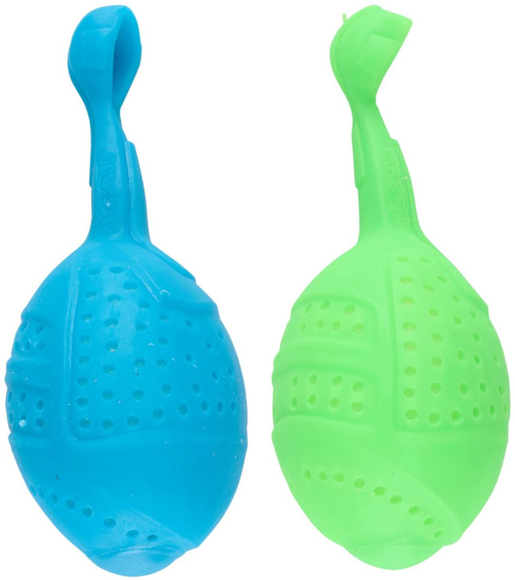 Eddy Toys Bombes à Eau 2 Pièces - Bombes à Eau réutilisables en Plastique élastique - Bombes à Eau pour Jouer en extérieur - Vert et Bleu - Facile à remplir d'eau