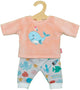 Poupées pyjamas moelleux baleine rose, 28-35 cm