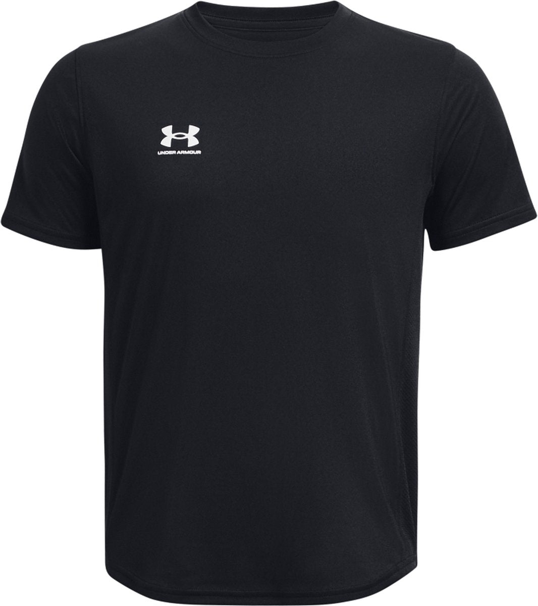 Chemise de sport unisexe Under Armour UA B's Challenger Train SS - Noir - Blanc
