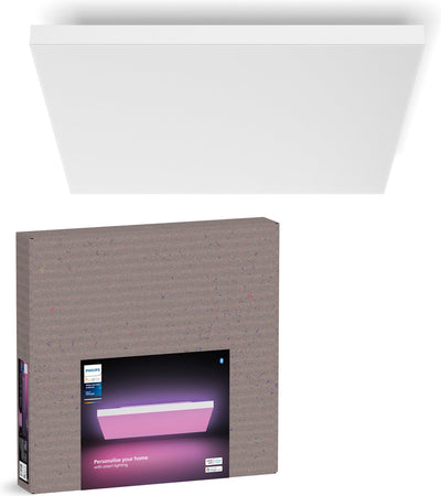 Lampe à panneau Philips Hue Datura - lumière blanche et colorée - carrée - blanc