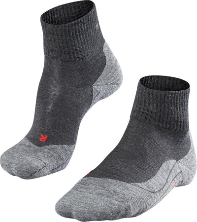 Falke tk5 chaussettes de marche courtes anti-ampoules en laine fine matière fonctionnelle femme gris - taille 41-42