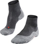 Falke tk5 chaussettes de marche courtes anti-ampoules en laine fine matière fonctionnelle femme gris - taille 41-42