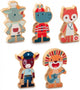 Lilliputiens personnages en bois super métiers - 5 pièces