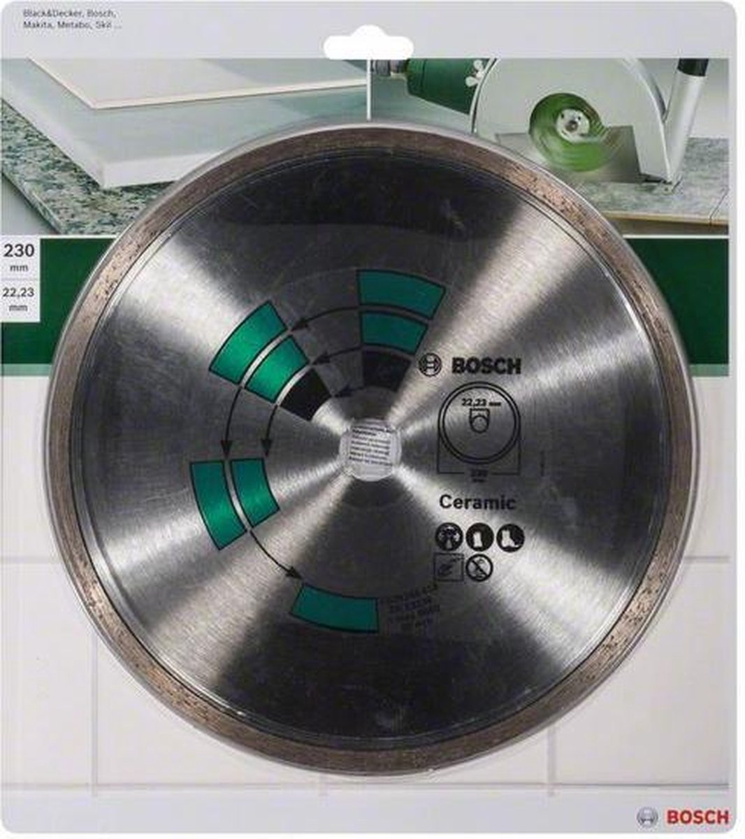 Bosch disque de meulage diamant carrelage céramique, 230 mm, 22.23